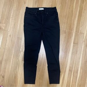 Madewell Women’s Black Skinny Denim Jeans High Rise Size 30 Petite
